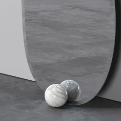 Secolo 1931 Glass And Calacatta Marble Floor Mirror