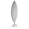 Secolo Aglaia Calacatta Marble And Black Metal Floor Mirror