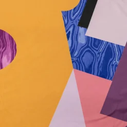 Grand Tour by Vito Nesta Alchimie plaid in velluto con decoro astratto