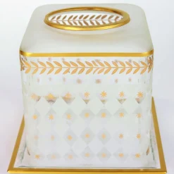 Griffe Montenapoleone by Vetrerie di Empoli Alloro Dettagli oro Foglia Copri fazzoletti di vetro