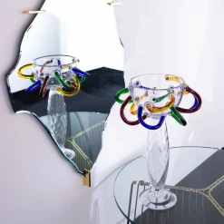 Driade Alzata per centrotavola policromo Olga di Borek Sipek