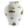 Grand Tour by Vito Nesta Amami Amphora Vaso in porcellana con pesci tropicali H27Cm