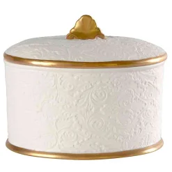 Villari AMOUR SECRET SCATOLA OVALE IN COTONE - BIANCO