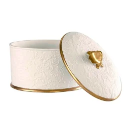 Villari AMOUR SECRET SCATOLA OVALE IN COTONE - BIANCO