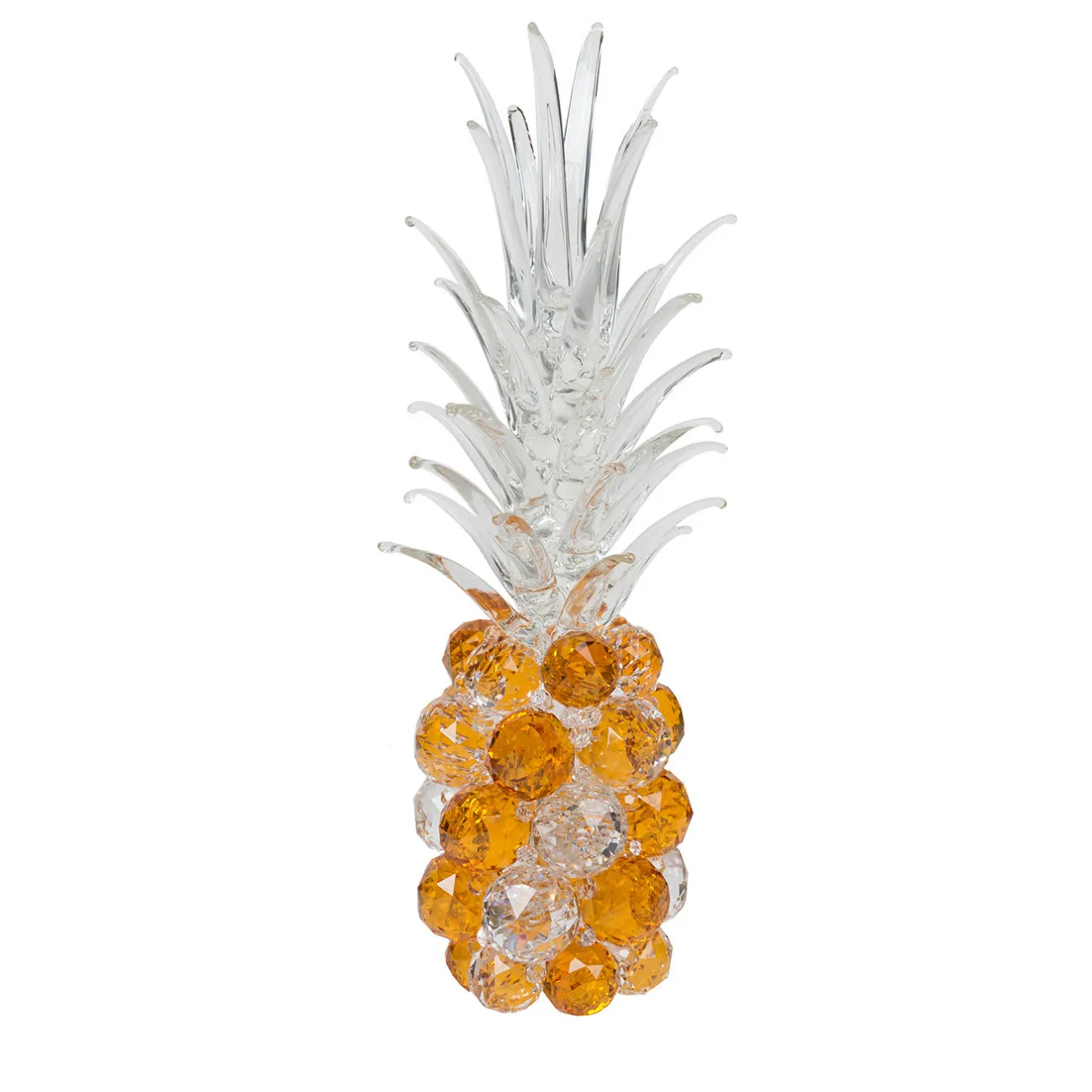 VGnewtrend Ananas medio in cristallo ambrato