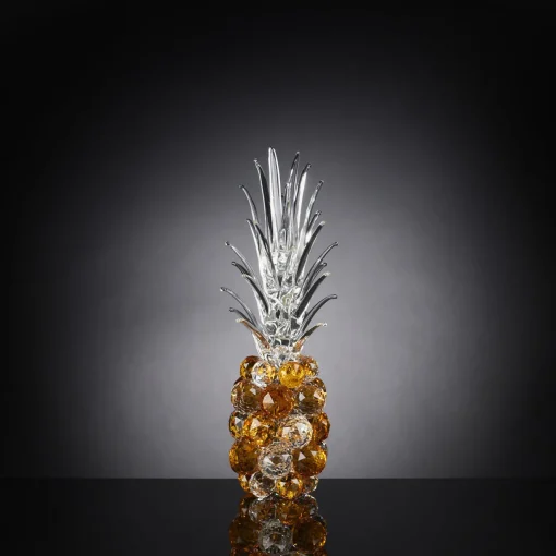VGnewtrend Ananas medio in cristallo ambrato