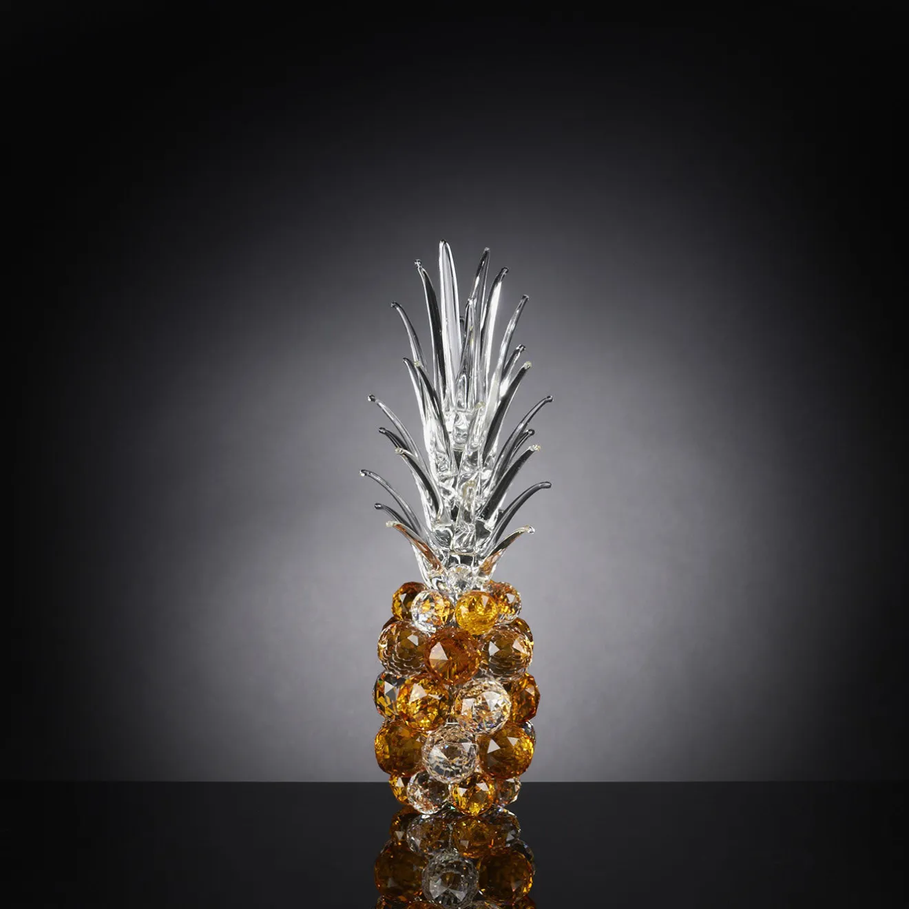 VGnewtrend Ananas medio in cristallo ambrato