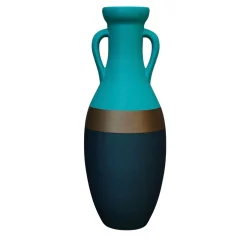 Pop Pot Anfora Giulio Cesare XXL in bronzo blu e azzurro