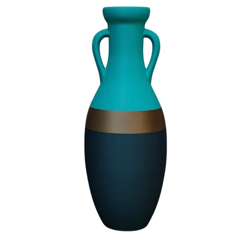 Pop Pot Anfora Giulio Cesare XXL in bronzo blu e azzurro