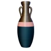 Pop Pot Anfora Giulio Cesare XXL nera, rosa e bronzo