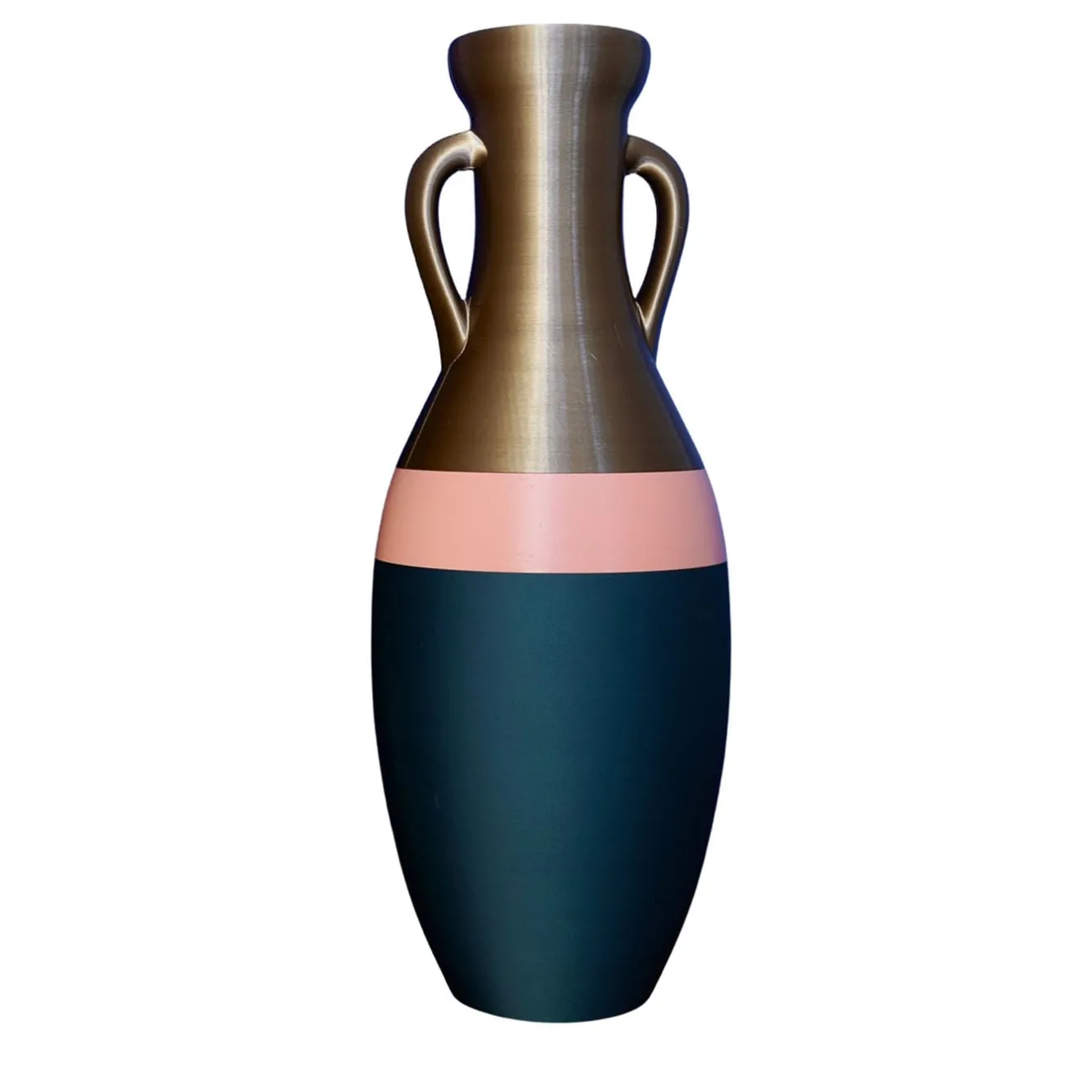 Pop Pot Anfora Giulio Cesare XXL nera, rosa e bronzo
