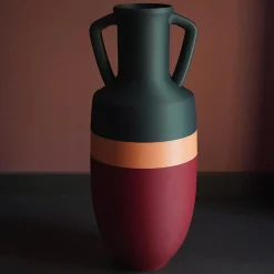 Pop Pot Anfora Ottaviano XL Burgundu rosa e verde