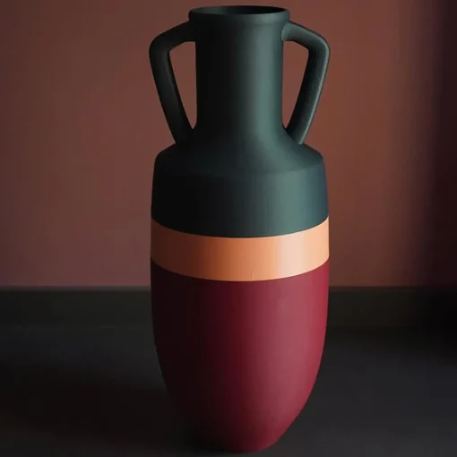 Pop Pot Anfora Ottaviano XL Burgundu rosa e verde