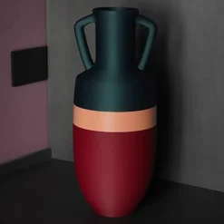 Pop Pot Anfora Ottaviano XL Burgundu rosa e verde