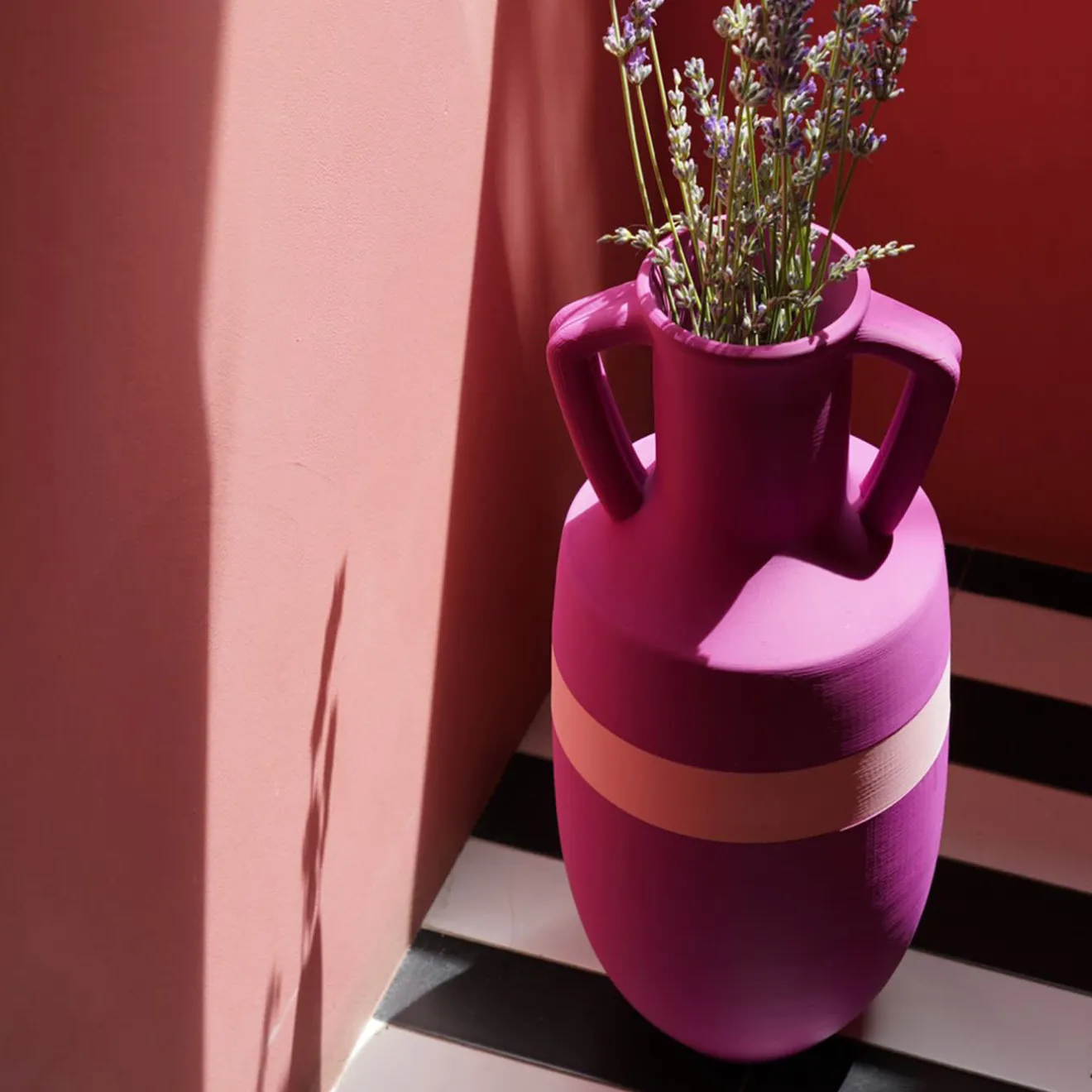 Pop Pot Anfora Ottaviano XL Fucsia e Rosso