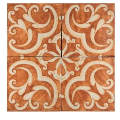 Studio Le Nid Arancio Maimonide Set di 4 piastrelle #5