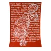 Lanificio Leo Arazzo/Coperta Tyger Rossa in Cotone Biologico