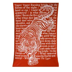 Lanificio Leo Arazzo/Coperta Tyger Rossa in Cotone Biologico