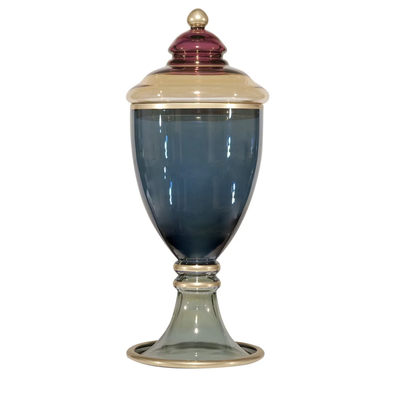 Griffe Montenapoleone by Vetrerie di Empoli Arlecchino Vaso grande di Potiche