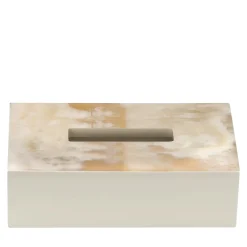 Arcahorn Armida Scatola per tessuti avorio con inserto in corno