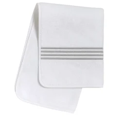 Verderoccia Asciugamano bianco e grigio chiaro di Four Generations