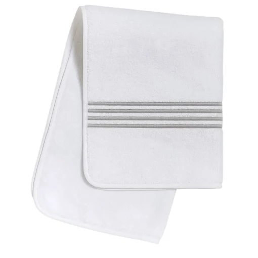 Verderoccia Asciugamano bianco e grigio chiaro di Four Generations