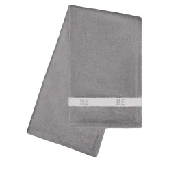Verderoccia Asciugamano da bagno Pompidou in stile geometrico bianco e grigio