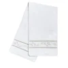 Verderoccia Asciugamano da bagno Roma White & Silver Olive