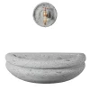 Veltha Outdoor Stone Design Bacino esterno in pietra peperino grigia Rasna