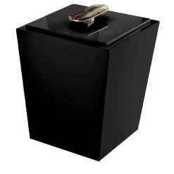 Arcahorn Bicco Cestino nero lucido con coperchio