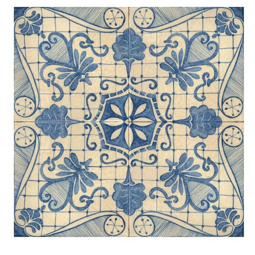 Studio Le Nid Blu Mare Set di 4 piastrelle #1