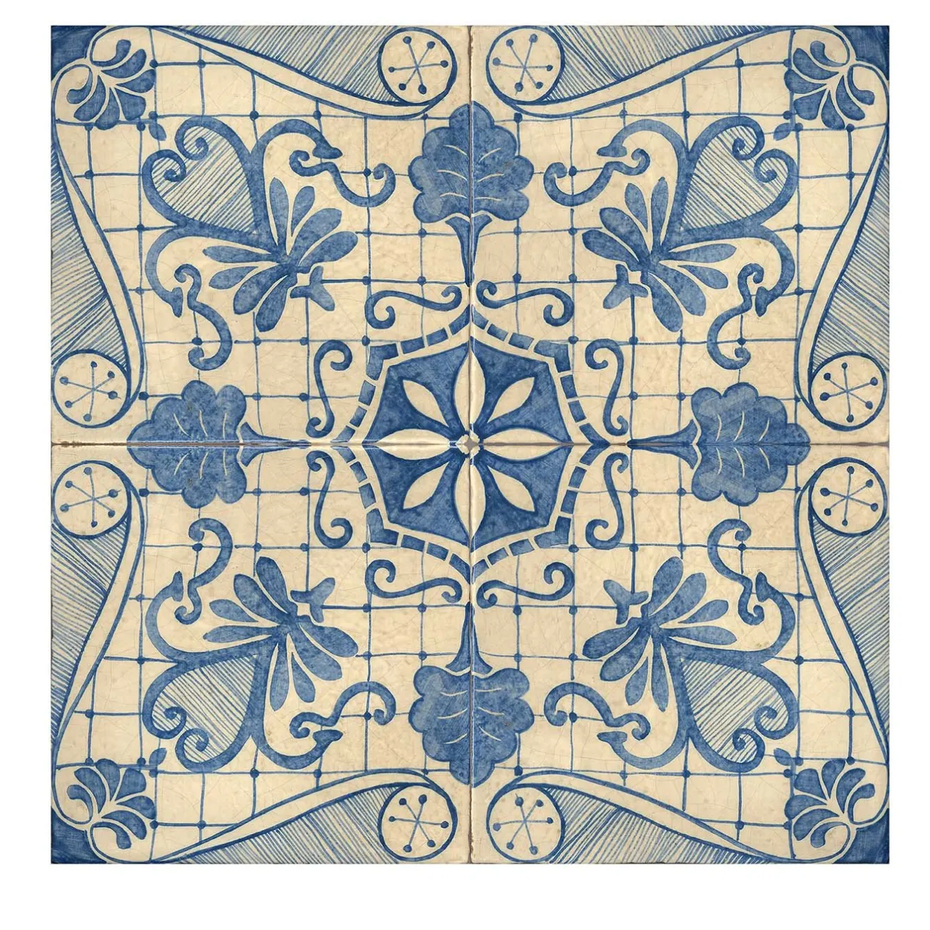 Studio Le Nid Blu Mare Set di 4 piastrelle #1