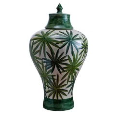 Ceramiche Ceccarelli Bonnie Palme Verde Potiche