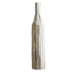 Paola Paronetto Bottiglia Decorativa Corteccia Bianca con Inserto Oro