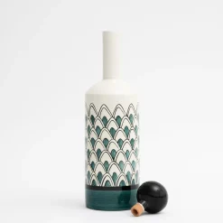 Lab Design Bottiglia decorativa Gemini verde con coperchio