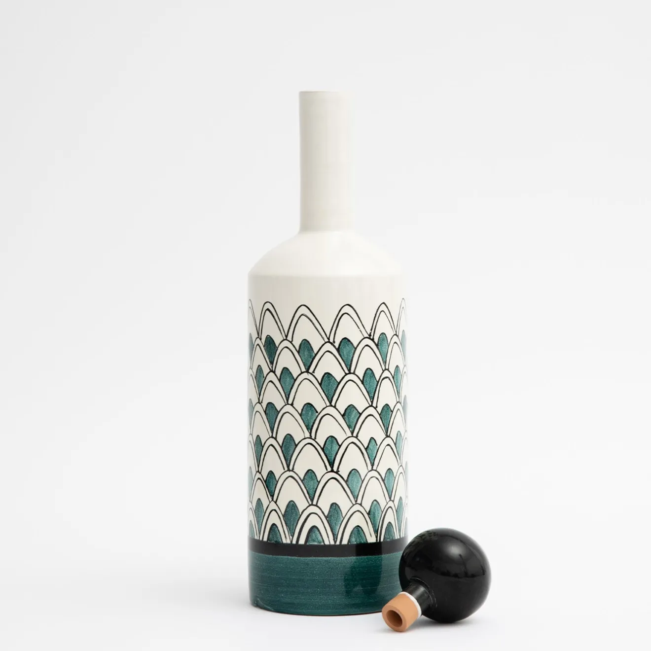 Lab Design Bottiglia decorativa Gemini verde con coperchio