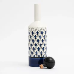 Lab Design Bottiglia decorativa Gemini blu con coperchio