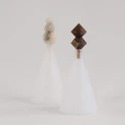 Edizione Limitata by Simone Fanciullacci Bottiglia Decorativa Kite V2 In Vetro E Alabastro Agata