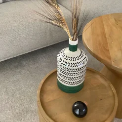 Lab Design Bottiglia verde decorativa Virgo con coperchio