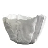 Paola Paronetto Bowl Cartoccio in ceramica bianca con inserto grigio
