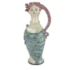 Alessandro Iudici Brocca in ceramica con donna dai capelli rossi