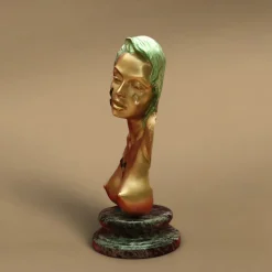 Fonderia Artistica Ruocco Busto Femminile in Bronzo con Pietre