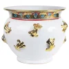 Sambuco Cachepot a mosaico bianco