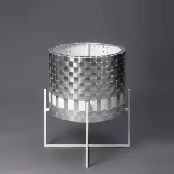 Splot Design Cachepot in metallo argentato Galatea