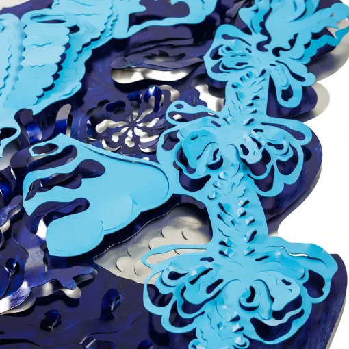 altreforme Caelum Stellans Blu Di Prussia Scultura da parete di Matteo Cibic