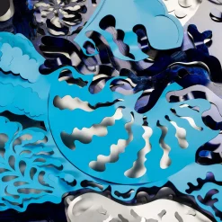 altreforme Caelum Stellans Blu Di Prussia Scultura da parete di Matteo Cibic