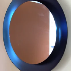 Esadesign Calliope Specchio da parete blu smerigliato