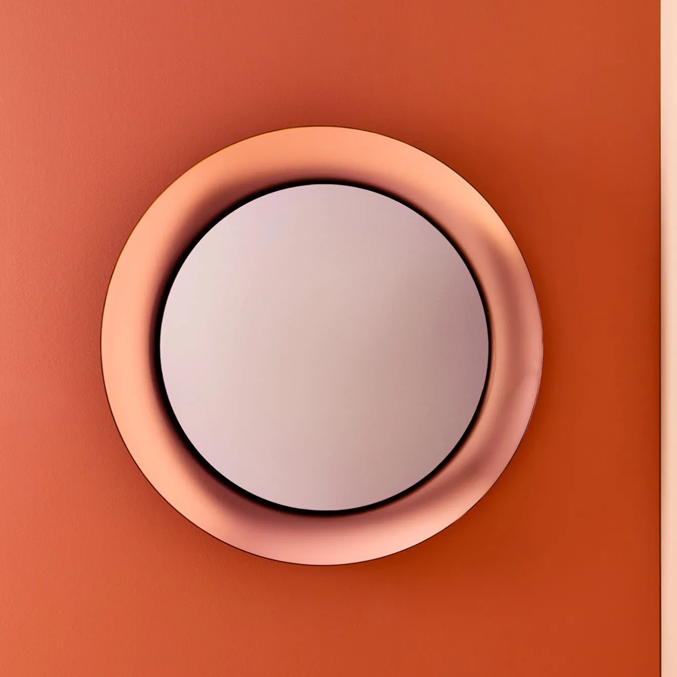 Esadesign Calliope Specchio da parete rame smerigliato