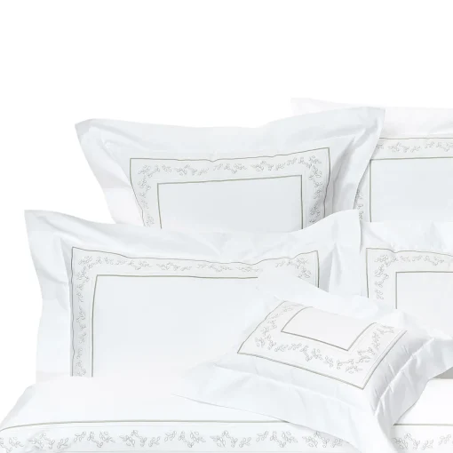 Verderoccia Camicie da letto Roma White & Silver Olive