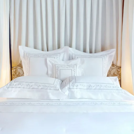 Verderoccia Camicie da letto Roma White & Silver Olive